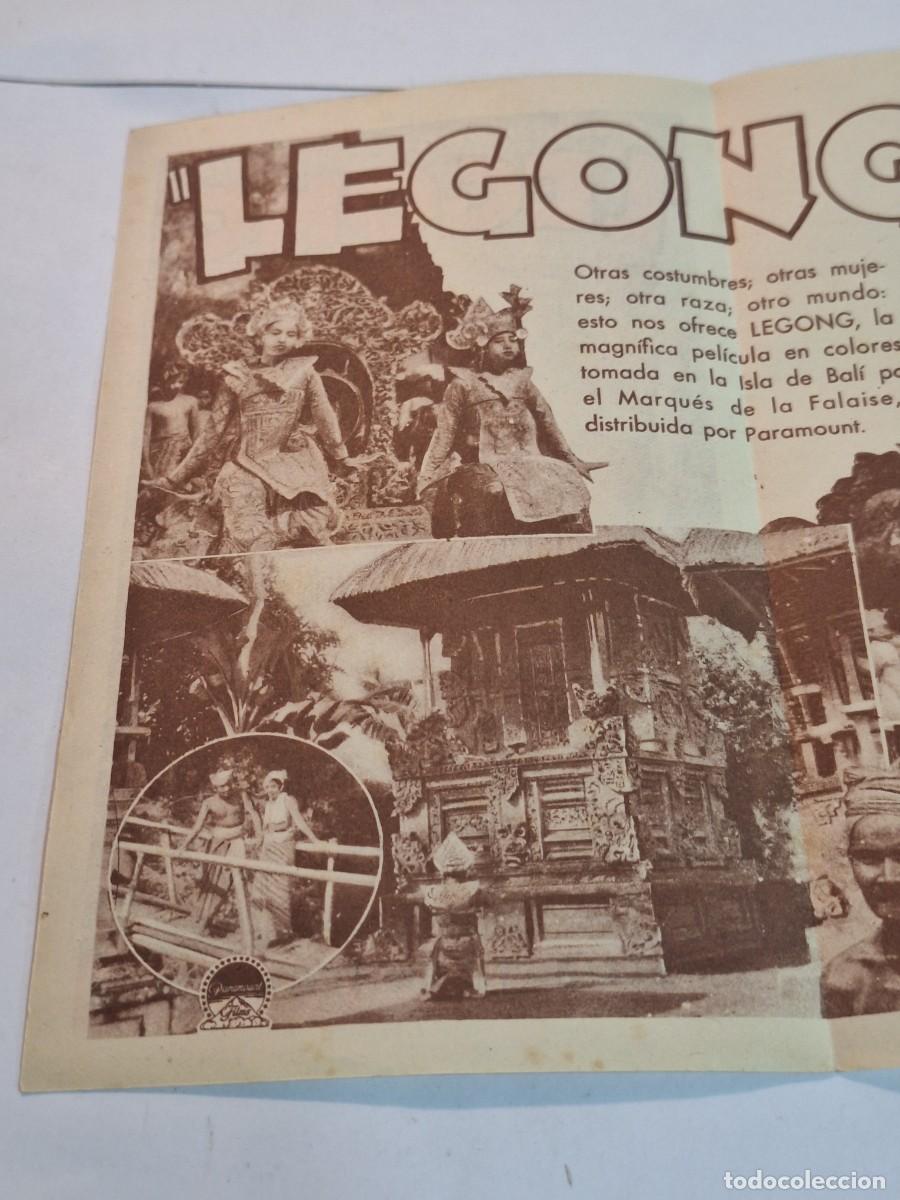 Cine: LEGONG PROGRAMA DOBLE PARAMOUNT HENRI DE LA FALAISE BALI - Foto 2