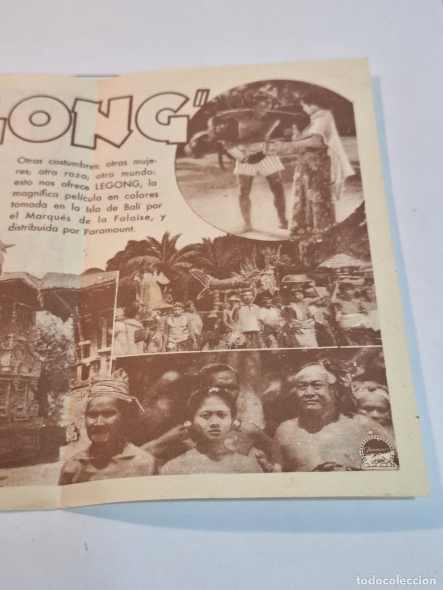 Cine: LEGONG PROGRAMA DOBLE PARAMOUNT HENRI DE LA FALAISE BALI - Foto 3