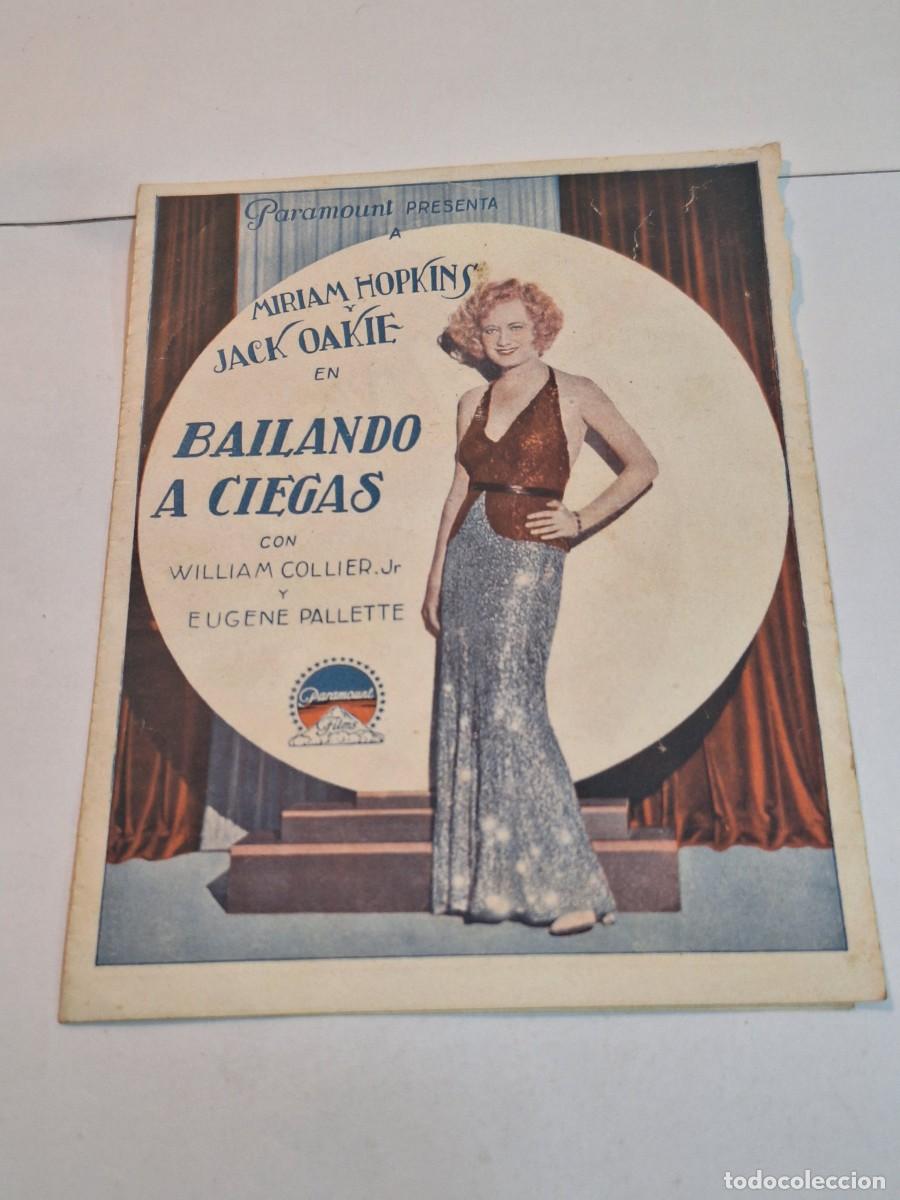 Cine: BAILANDO A CIEGAS PROGRAMA DOBLE PARAMOUNT MIRIAM HOPKINS - Foto 1