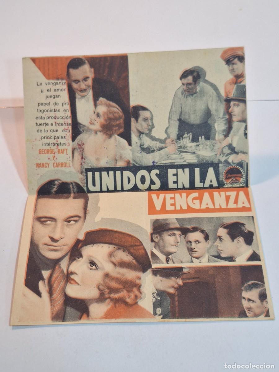 Cine: UNIDOS EN LA VENGANZA PROGRAMA DOBLE PARAMOUNT GEORGE RAFT NANCY CARROLL - Foto 3