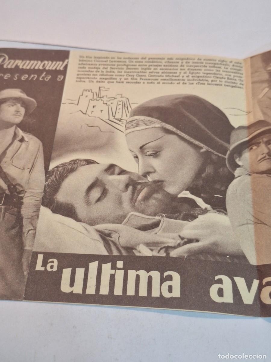 Cine: ANTIGUO FOLLETO PROGRAMA CINE DE MANO - LA ULTIMA AVANZADA - Foto 4
