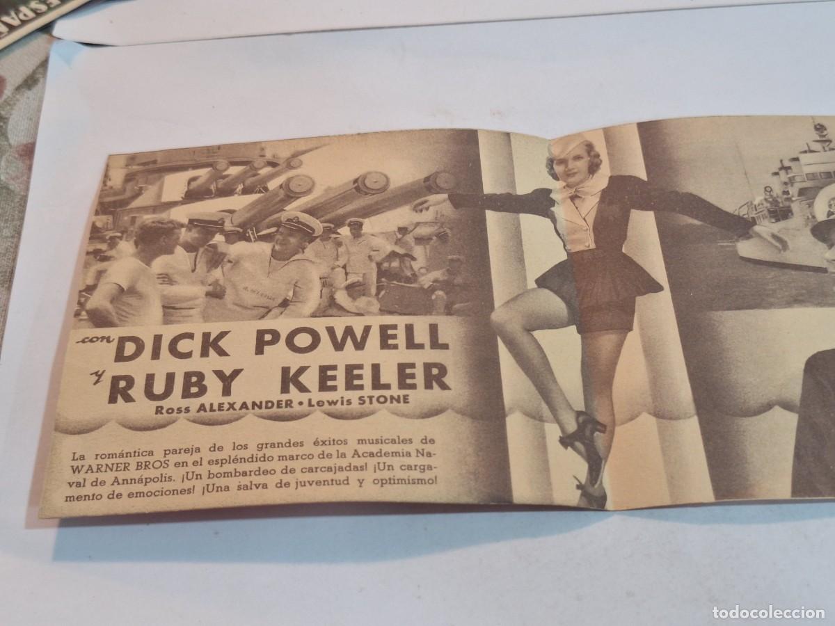 Cine: VIVA LA MARINA PROGRAMA DOBLE WARNER DICK POWELL RUBY KEELER - Foto 2