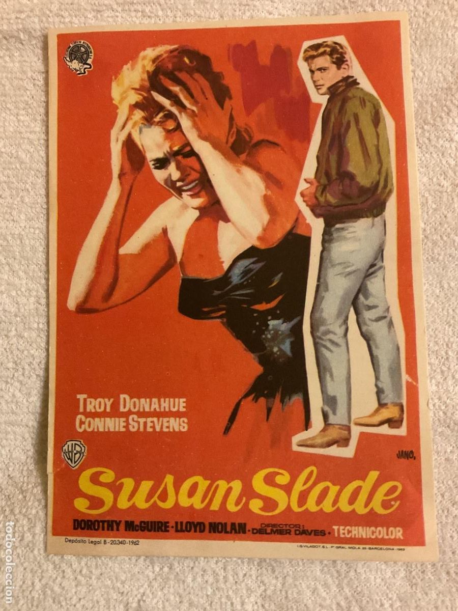  Flyers Publicitaires de films Anciens: FOLLETO DE MANO SUSAN SLADE. SIN PUBLICIDAD