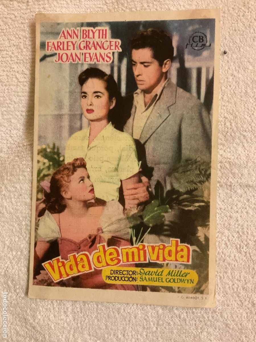  Flyers Publicitaires de films Anciens: FOLLETO DE MANO VIDA DE MI VIDA. PUBLICIDAD COLISEUM