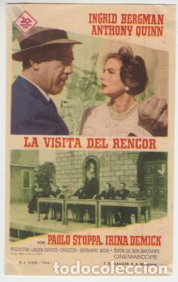  Flyers Publicitaires de films Anciens: LA VISITA DEL RENCOR (Con publicidad)
