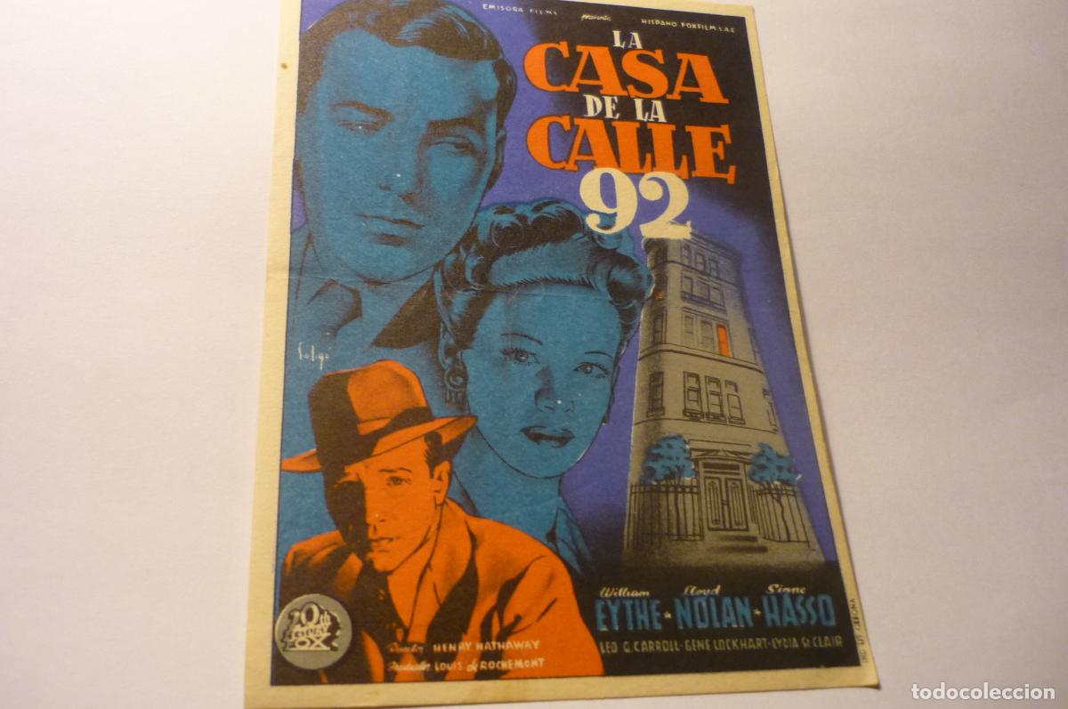 Cine: programa la casa de la calle 92- lloyd nolan - Foto 1