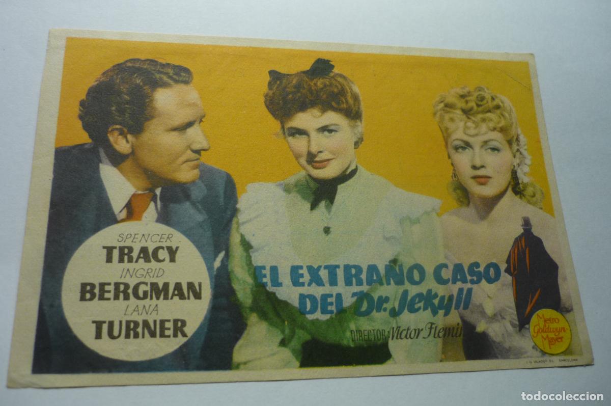  Flyers Publicitaires de films Anciens: programa el extra&ntilde;o caso del dr. jeckyll - spencer tracy publicidad