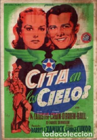 Cine: PROGRAMA DE CINE: CITA EN LOS CIELOS PC-9349 - Foto 1