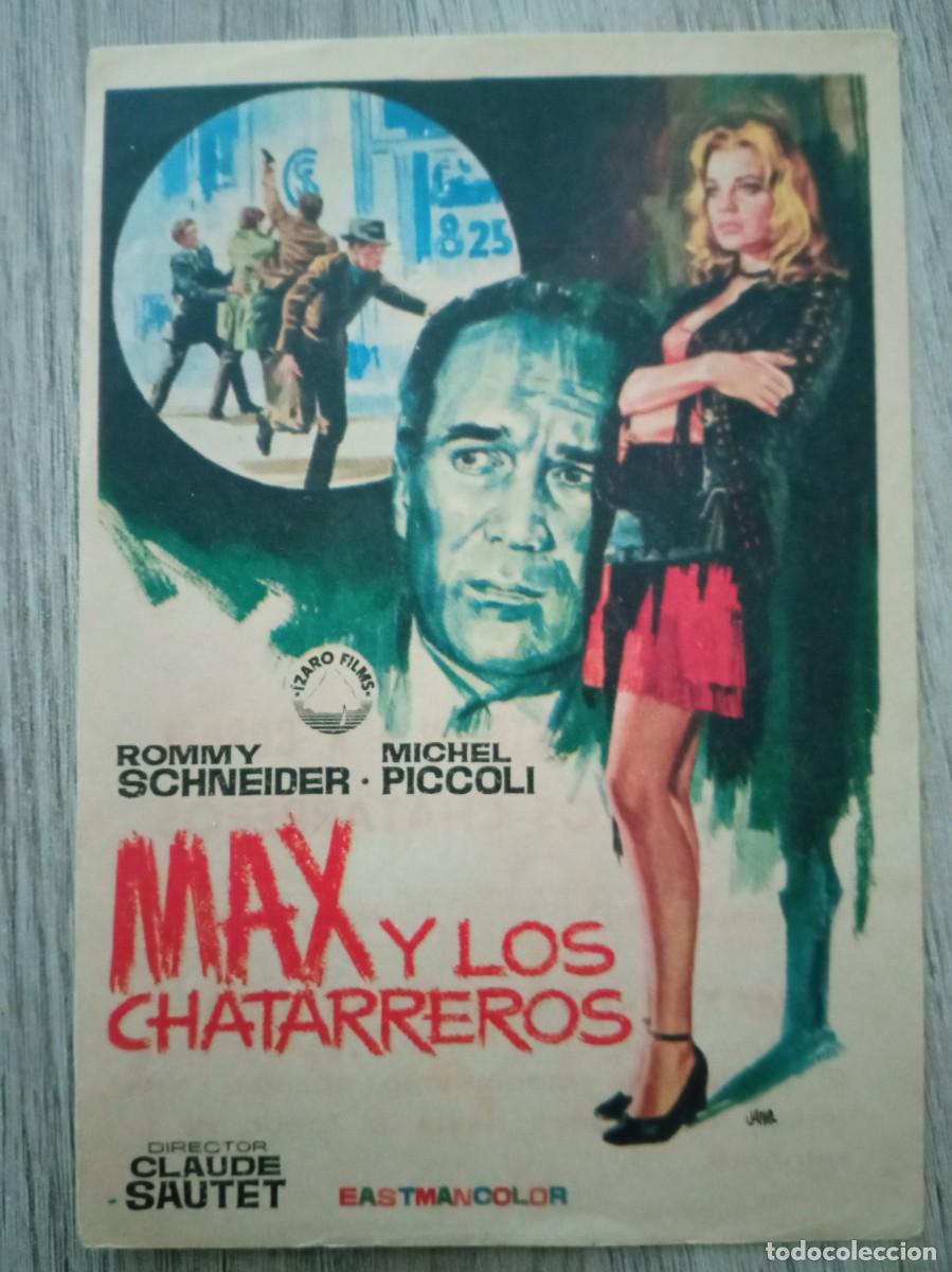  Flyers Publicitaires de films Anciens: MAX Y LOS CHATARREROS, ROMY SCHNEIDER, CINE MARINA, BELLVITGE