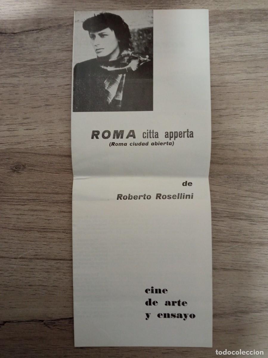  Flyers Publicitaires de films Anciens: ROMA CITTA APPERTA (ROMA CIUDAD ABIERTA), ANA MAGNANI, CINE DE ARTE Y ENSAYO