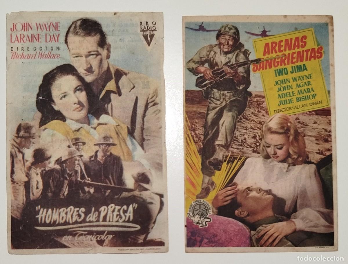 Cine: LOTE DE 2 PROGRAMAS DE CINE DE JOHN WAYNE - Foto 1