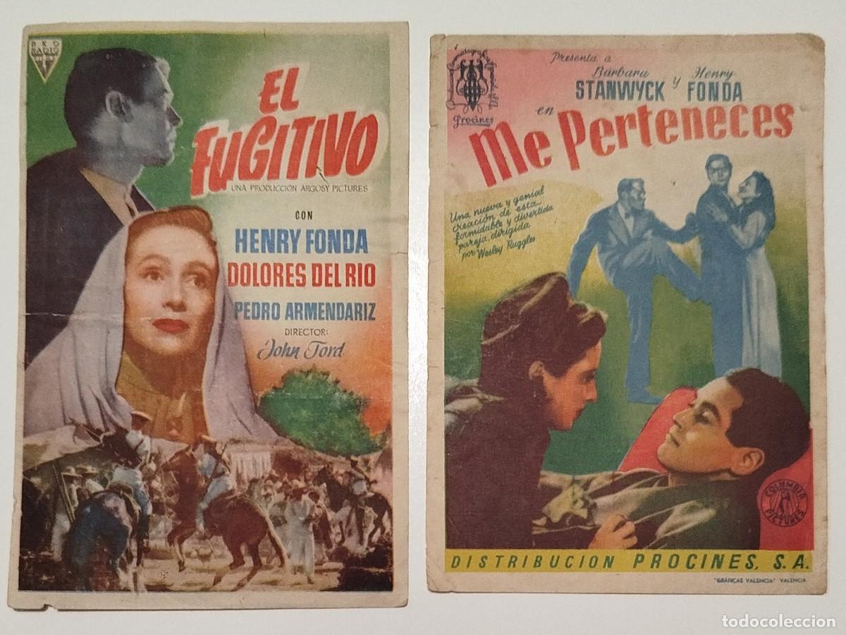 Cine: LOTE DE 2 PROGRAMAS DE CINE DE HENRY FONDA - Foto 1