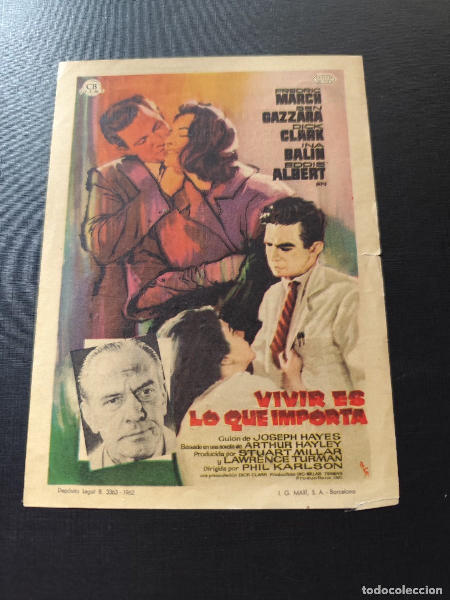  Flyers Publicitaires de films Anciens: Vivir es lo que importa con publicidad Cine Montecarlo Alboraya