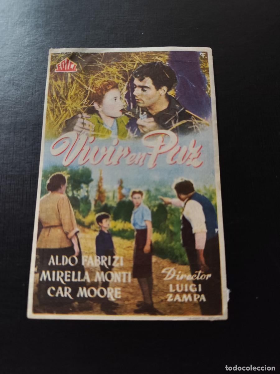  Flyers Publicitaires de films Anciens: Vivir en Paz con publicidad Cine Esplay