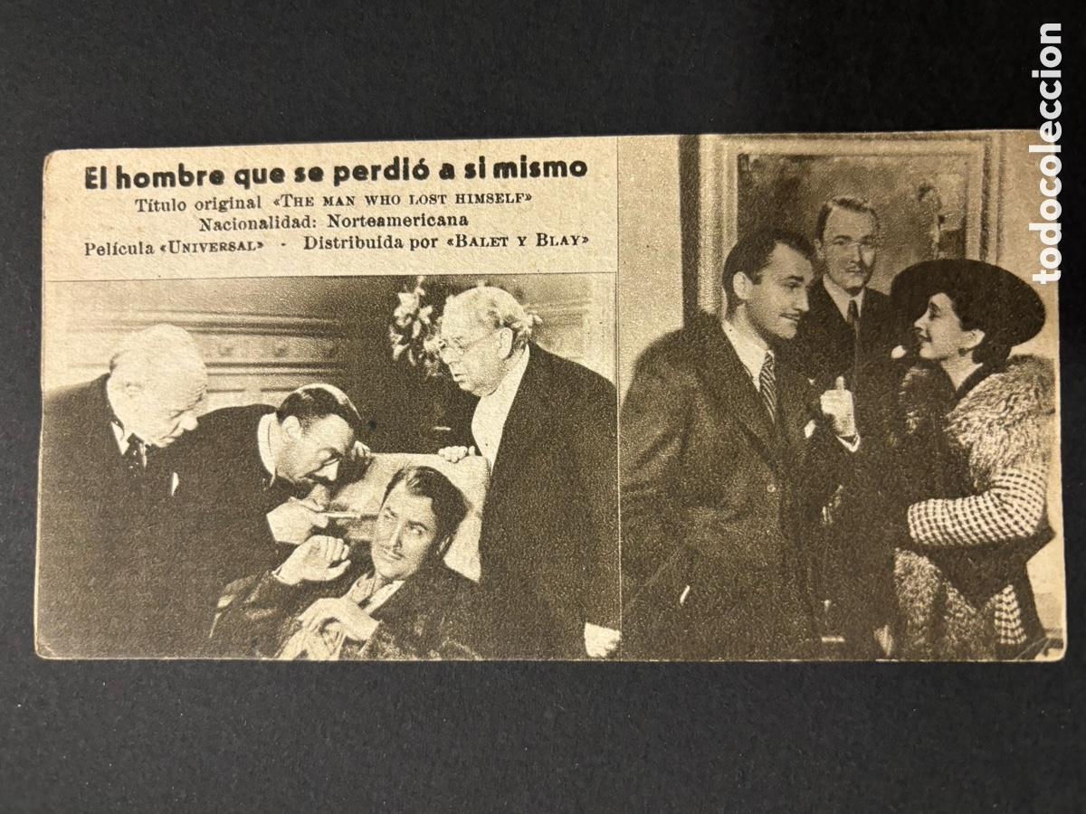  Flyers Publicitaires de films Anciens: Programa ficha 110 el hombre que se perdi&oacute; a s&iacute; mismo Kay francis