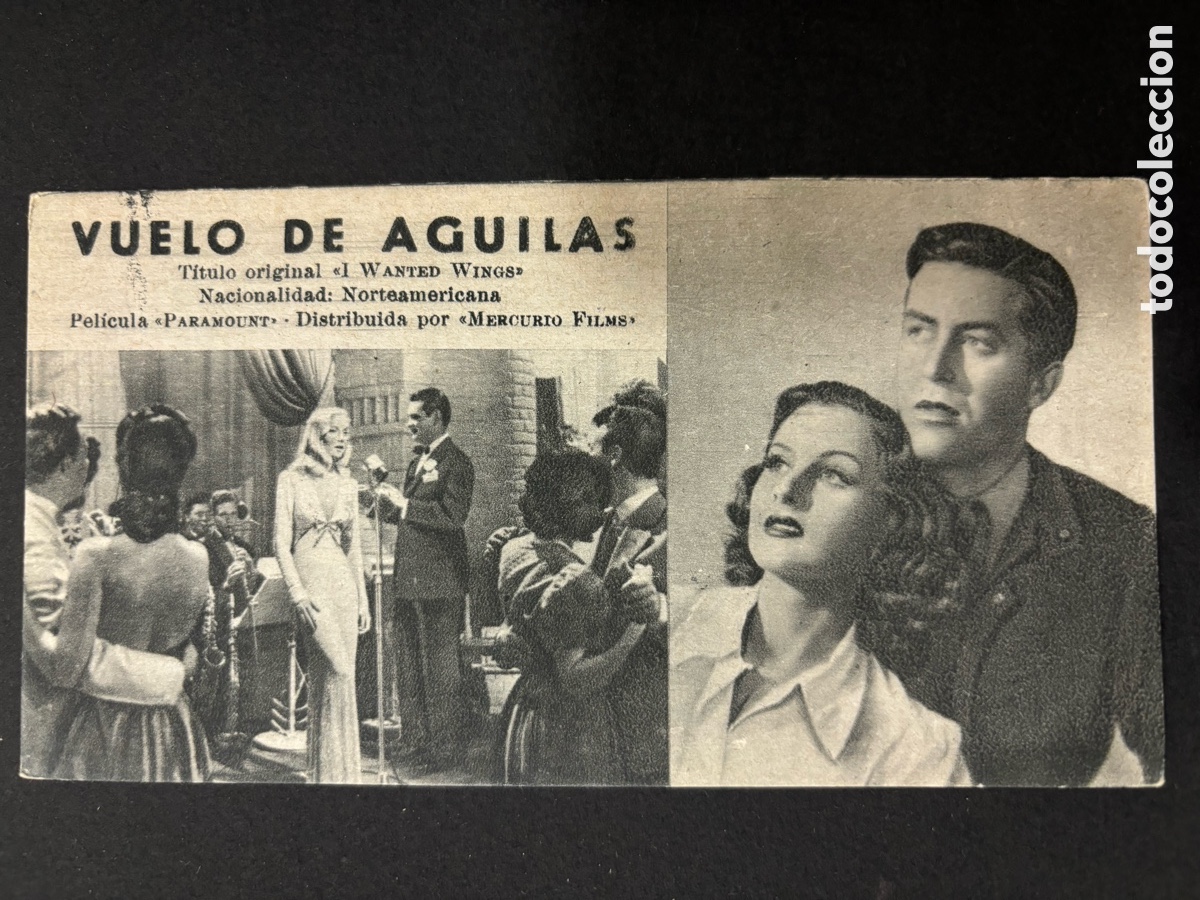  Flyers Publicitaires de films Anciens: Programa ficha 161 vuelo de aguilas Ray Milland veronica lake