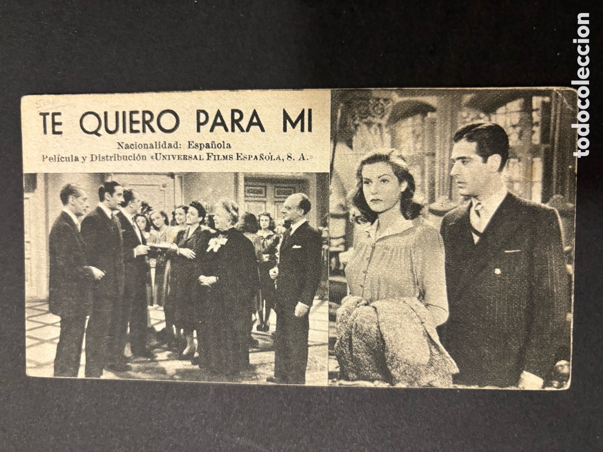 Folhetos de m&atilde;o de filmes antigos de cinema: Programa ficha 93 te quiero para mi Isabel de pomes Sara Montiel