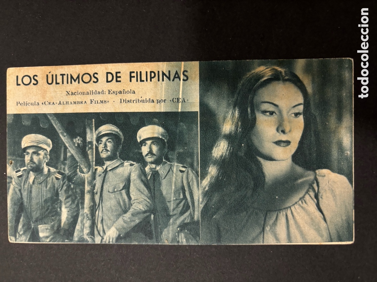 Folhetos de m&atilde;o de filmes antigos de cinema: Programa ficha 220 los &uacute;ltimos de filipinas nani fernandez