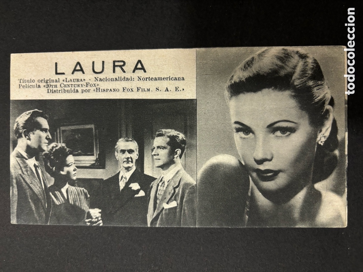 Cine: Programa ficha 169 Laura Gene tierney - Foto 1
