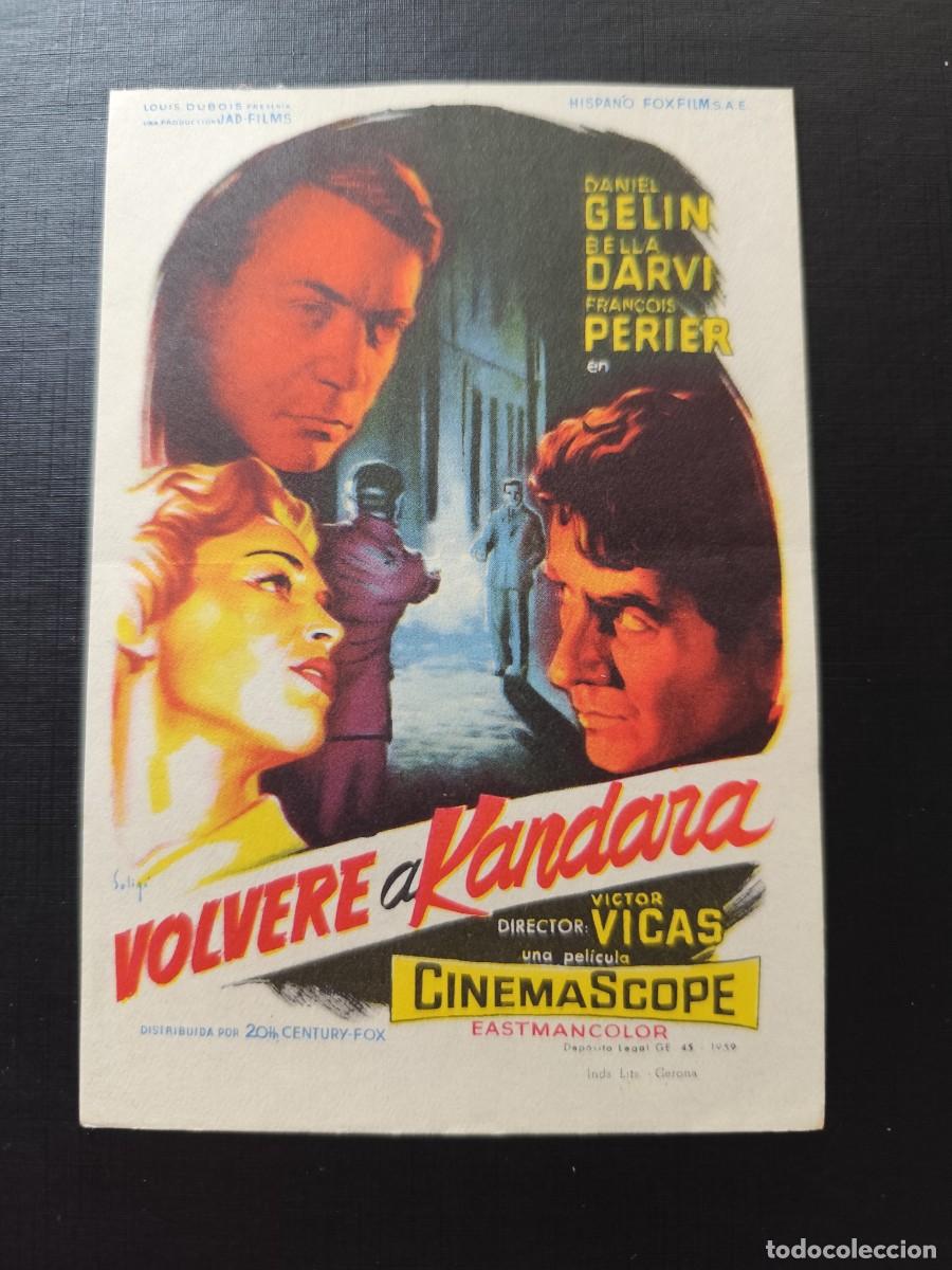 Folhetos de m&atilde;o de filmes antigos de cinema: Volvere a Kandara sin publicidad