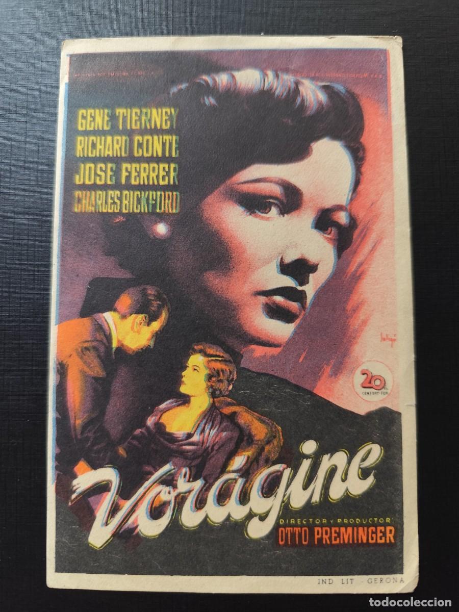 Folhetos de m&atilde;o de filmes antigos de cinema: Voragine sin publicidad