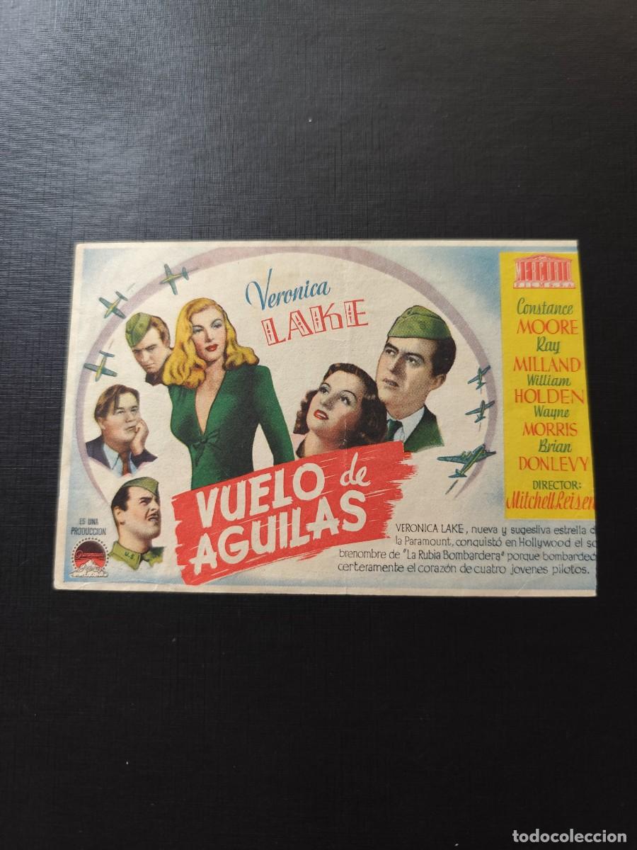 Folhetos de m&atilde;o de filmes antigos de cinema: Vuelo de &aacute;guilas sin publicidad