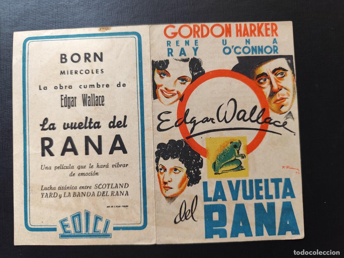Folhetos de m&atilde;o de filmes antigos de cinema: La vuelta del rana Doble con publicidad Born Palma de Mallorca