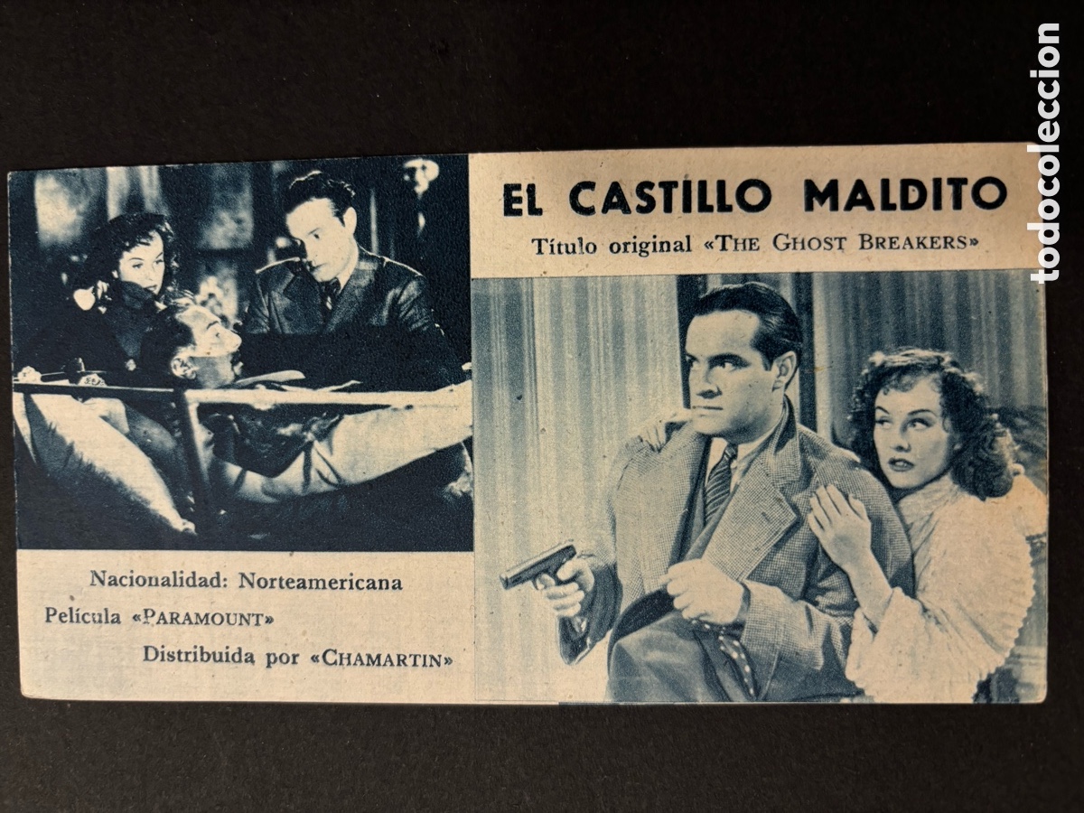 Cinema: Programa ficha 9 el castillo maldito bob hope paulette goddard