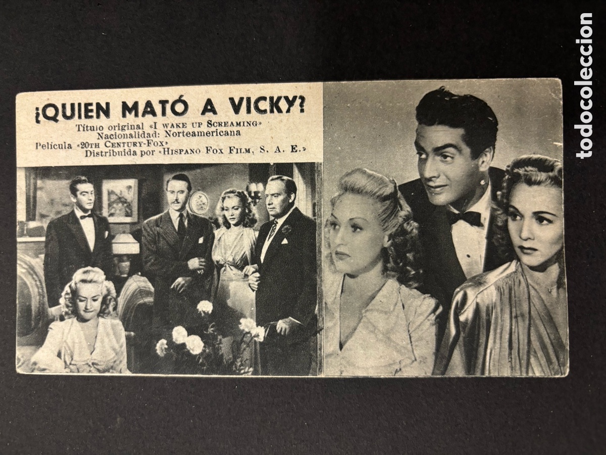 Cinema: Programa ficha 72 qui&eacute;n mat&oacute; a Vicky Betty grable V&iacute;ctor Mature