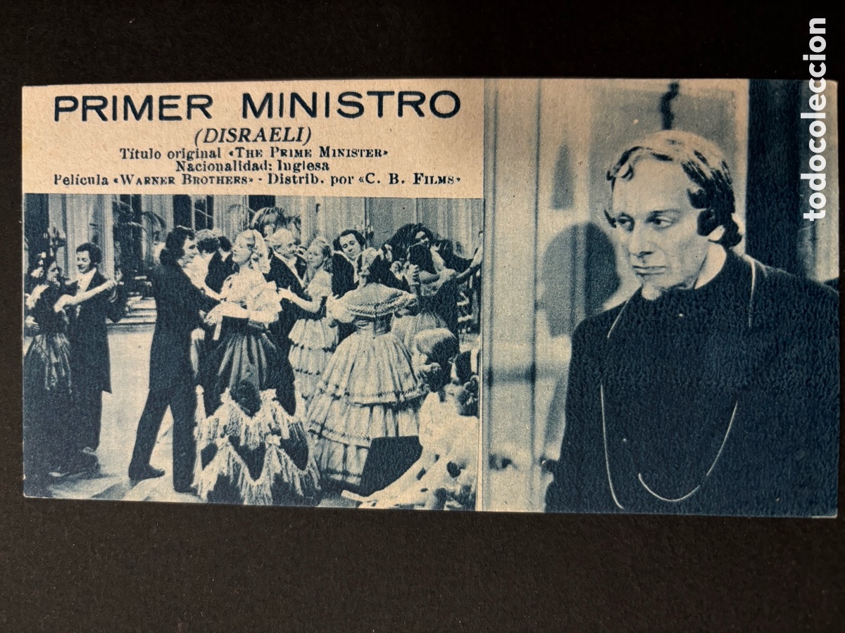 Cinema: Programa ficha primer ministro disraeli