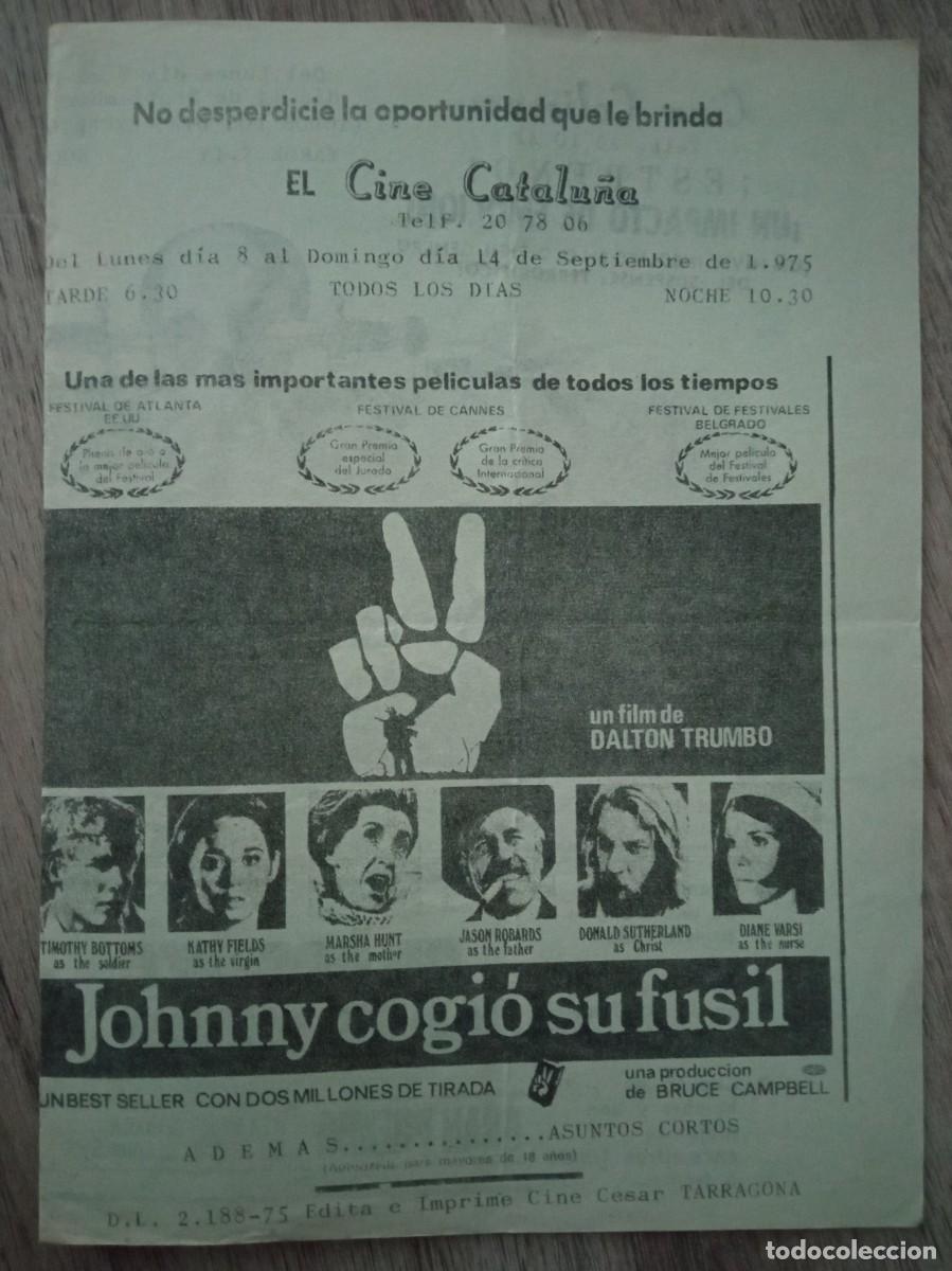 Cinema: JOHNNY COGI&Oacute; SU FUSIL, TARZAN EN LA INDIA, MATAR O NO MATAR, ESTE ES EL PROBLEMA, CINES DE TARRAGONA