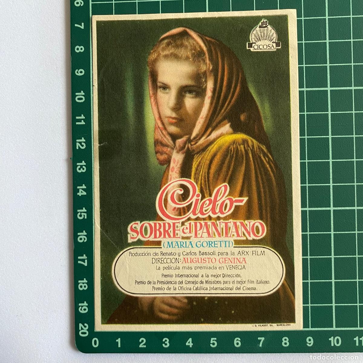 Cine: Programa de cine folleto de mano pelicula cielo sibre el pantano Rialto 1952