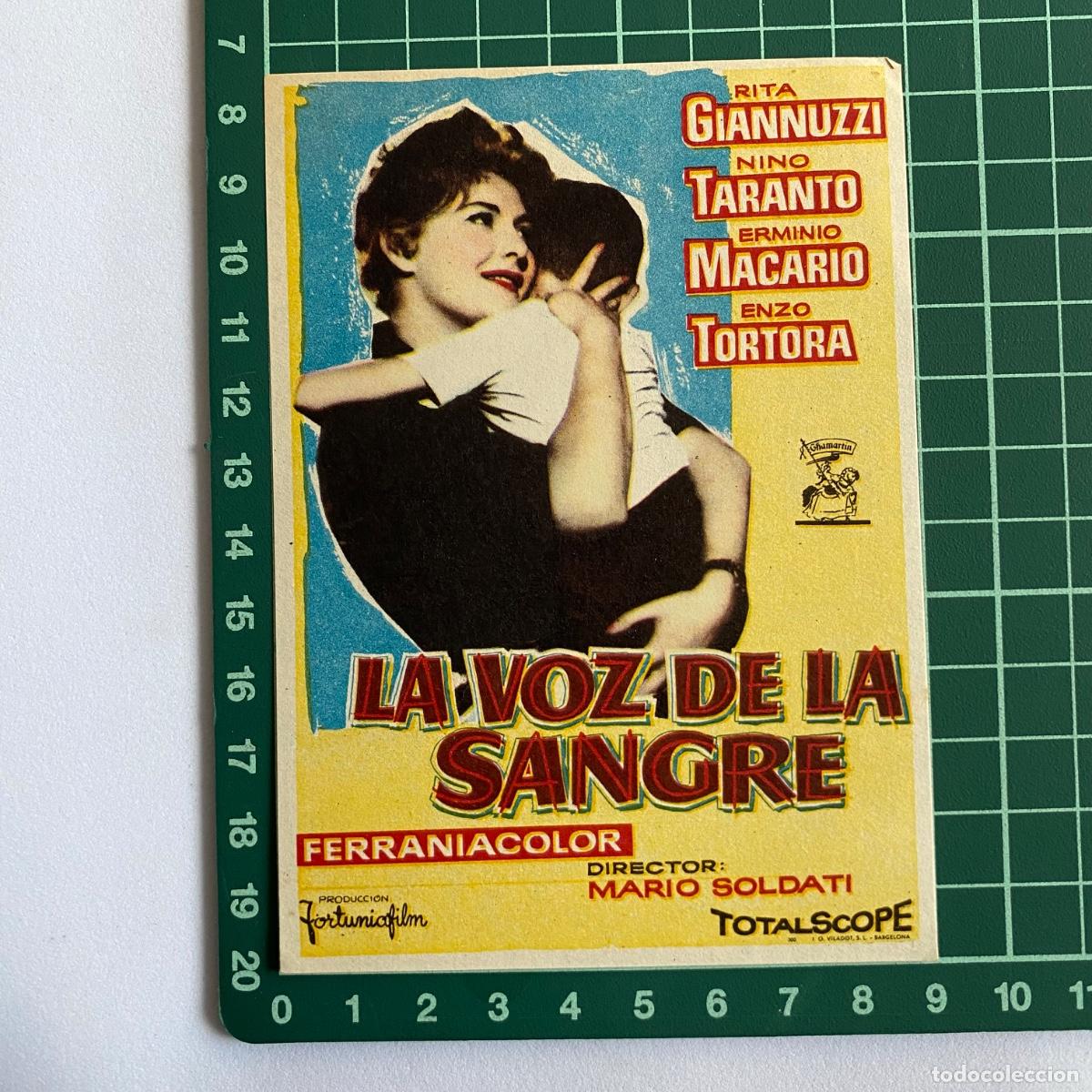 Cine: Programa de cine folleto de mano pelicula La voz de la sangre