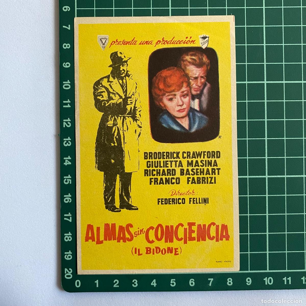 Cine: Programa de cine folleto de mano pelicula Almas sin conciencia