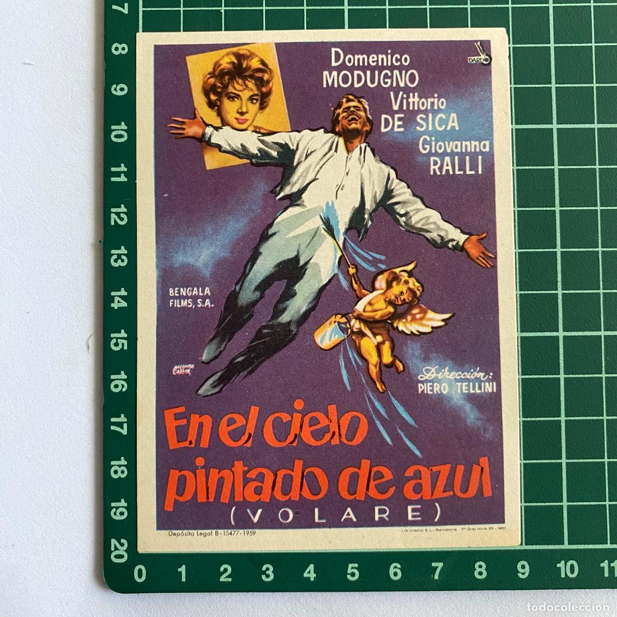 Cine: Programa de cine folleto de mano pelicula En el cielo pintado de azul