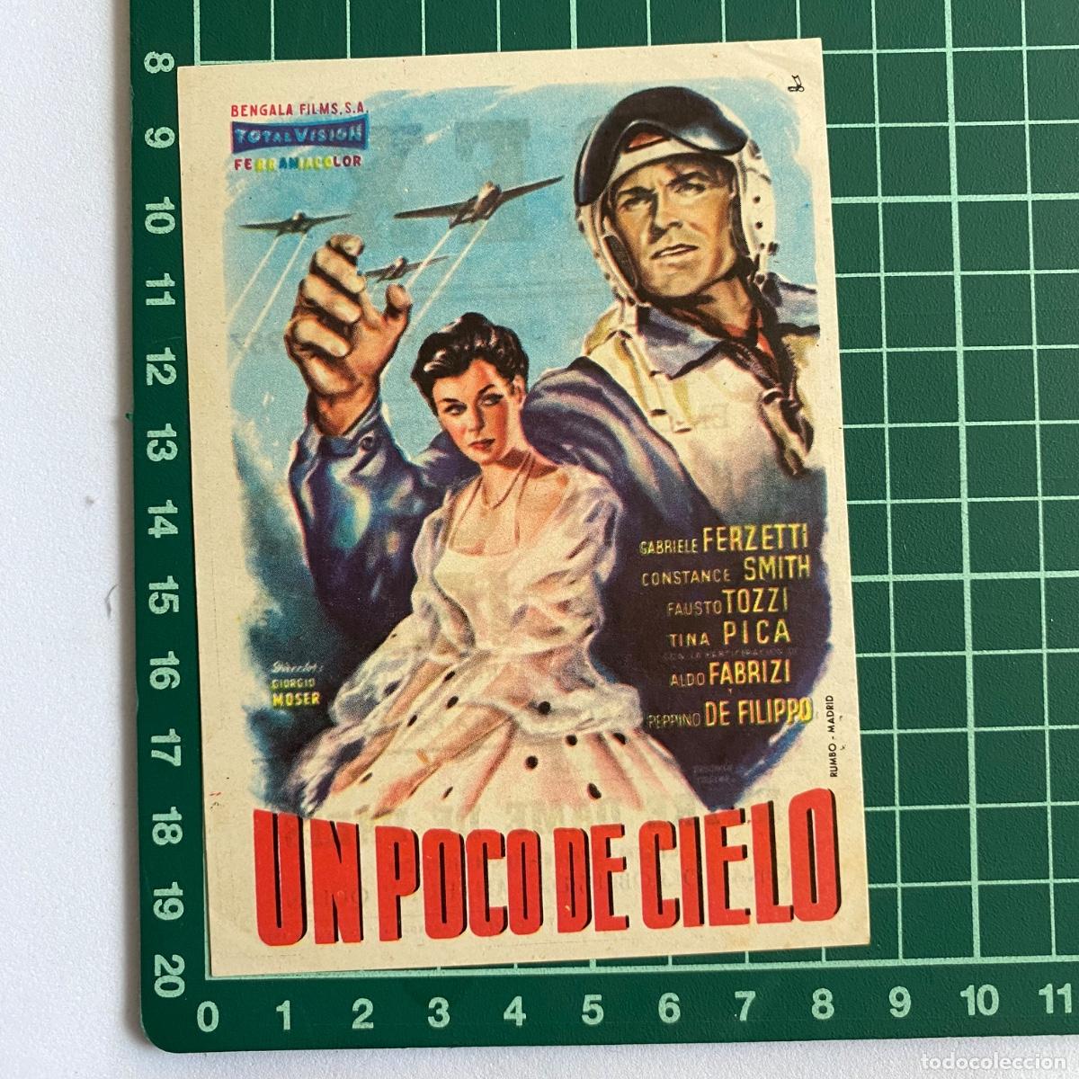 Cine: Programa de cine folleto de mano pelicula Un poco de cielo 1957 Rex Castellon