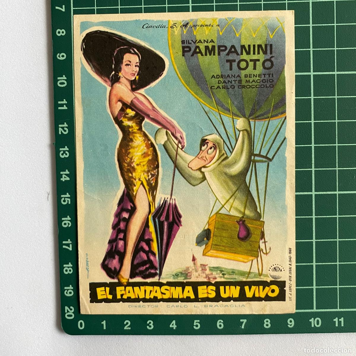 Cine: Programa de cine folleto de mano pelicula El fantasma es un vivo Vergara Dorado Atenas