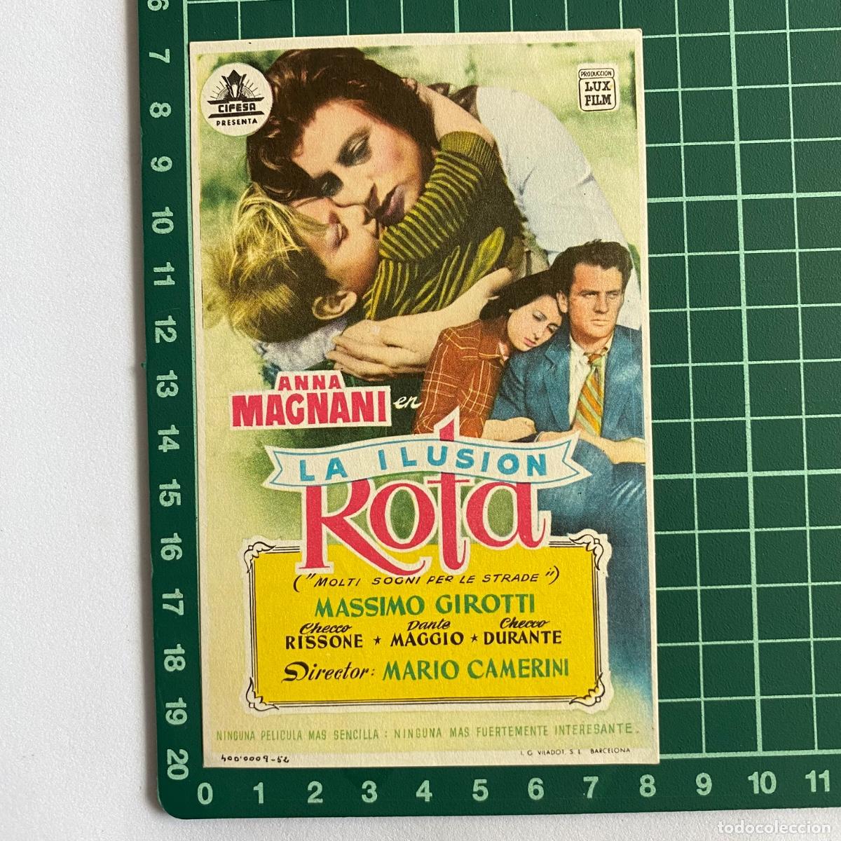 Cine: Programa de cine folleto de mano pelicula La ilusion rota