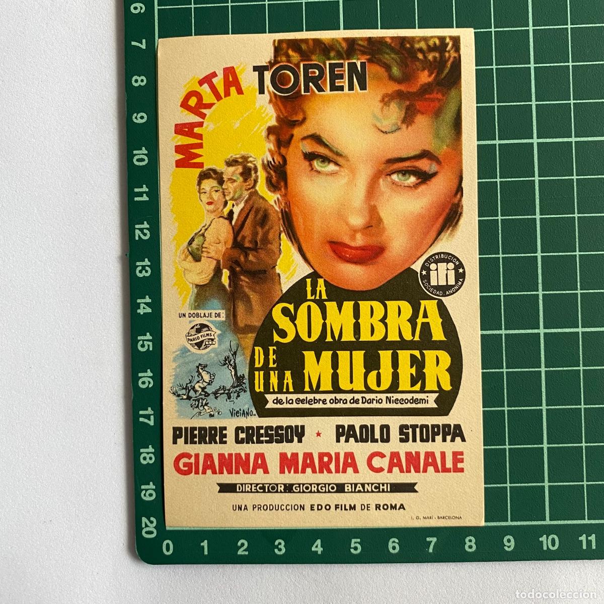 Cine: Programa de cine folleto de mano pelicula La sombra de una mujer