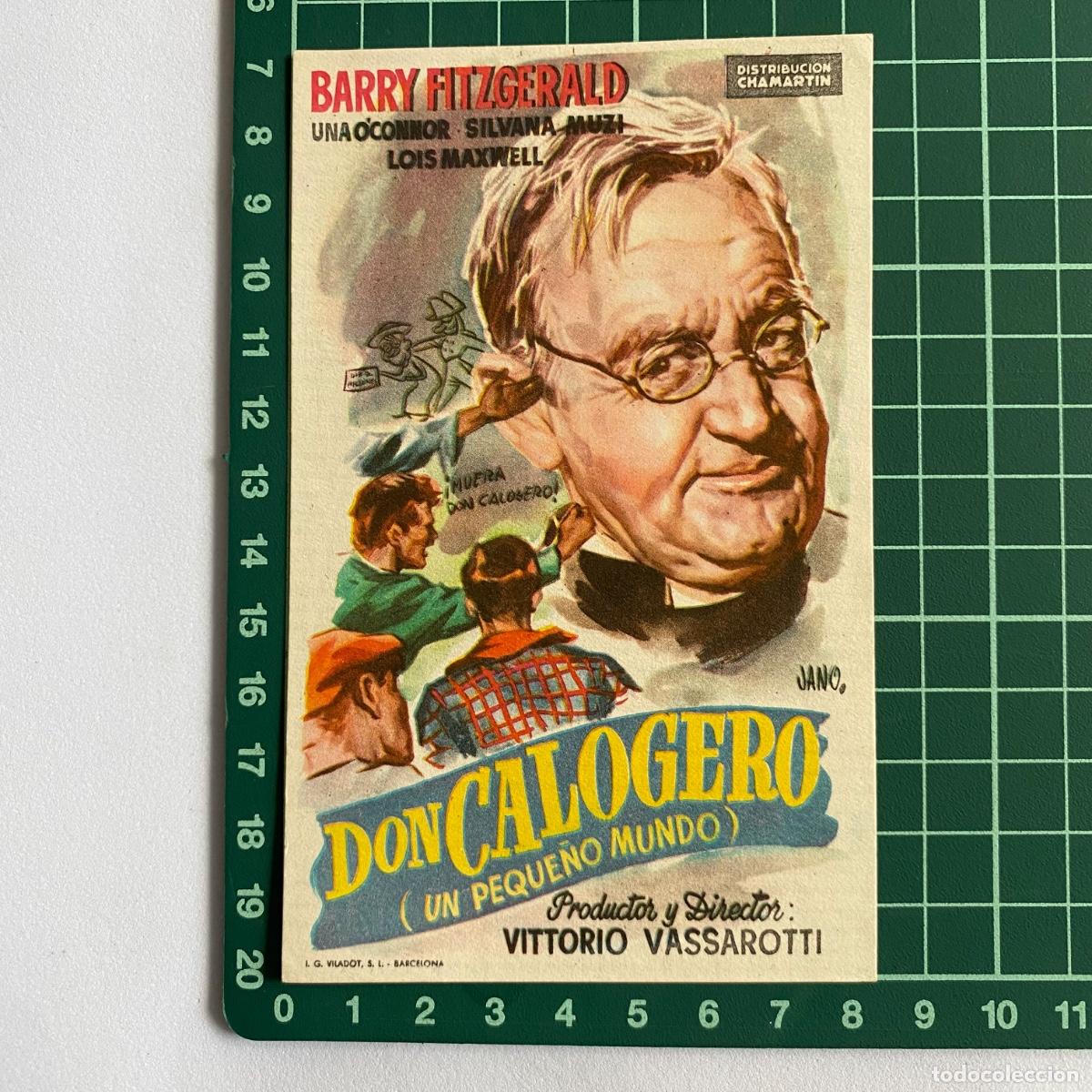 Cine: Programa de cine folleto de mano pelicula Don Calogero Un peque&ntilde;o mundo