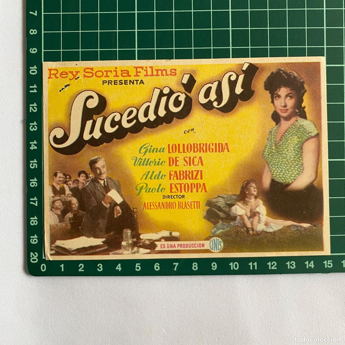 Cine: Programa de cine folleto de mano pelicula Sucedio asi