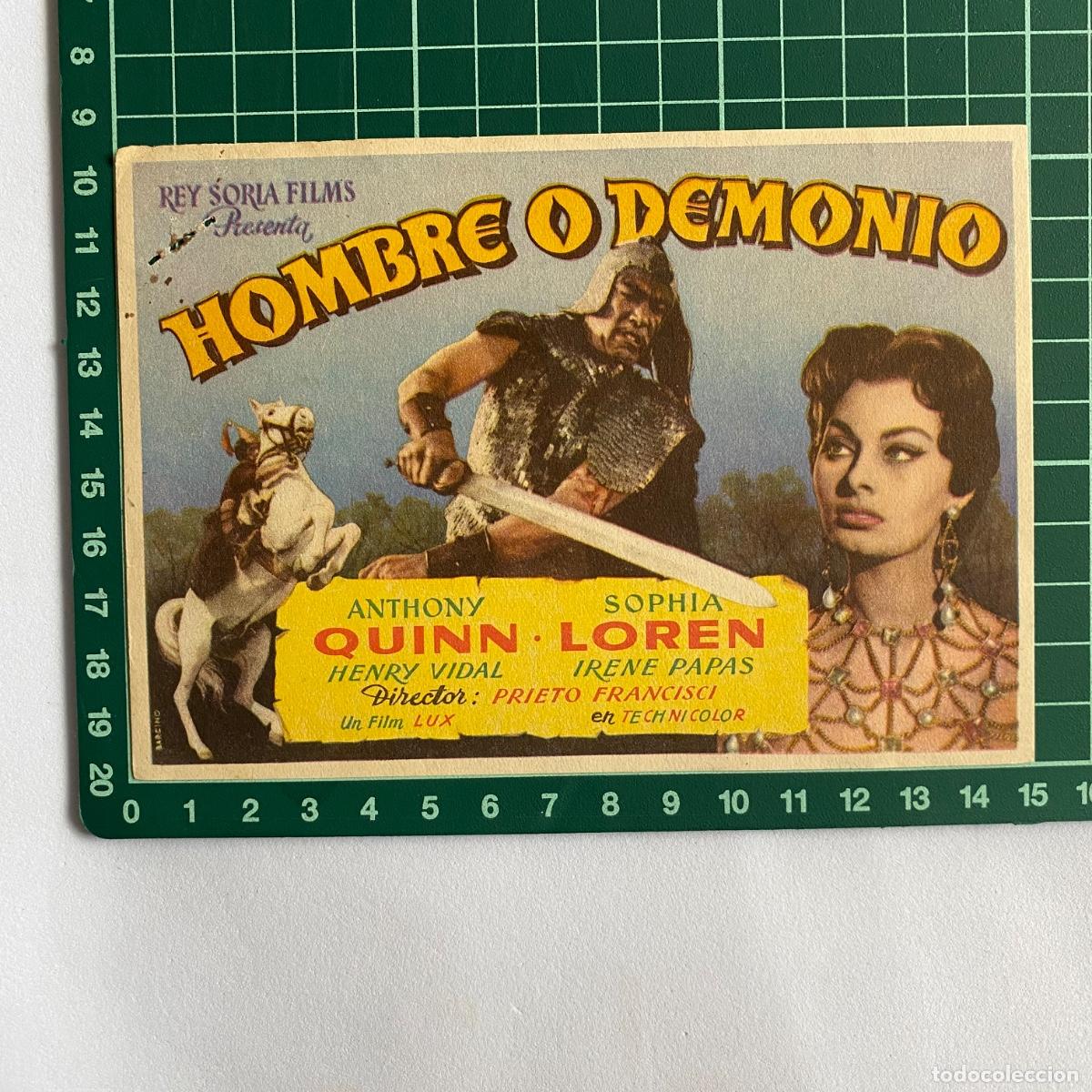 Cine: Programa de cine folleto de mano pelicula Hombre o demonio