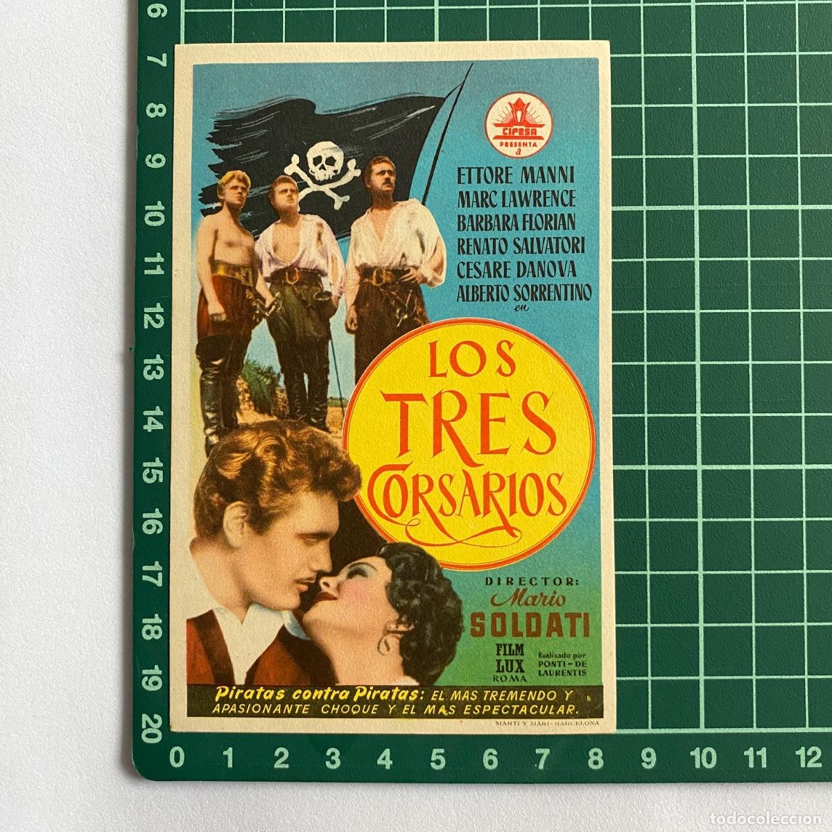 Cine: Programa de cine folleto de mano pelicula Los tres corsarios