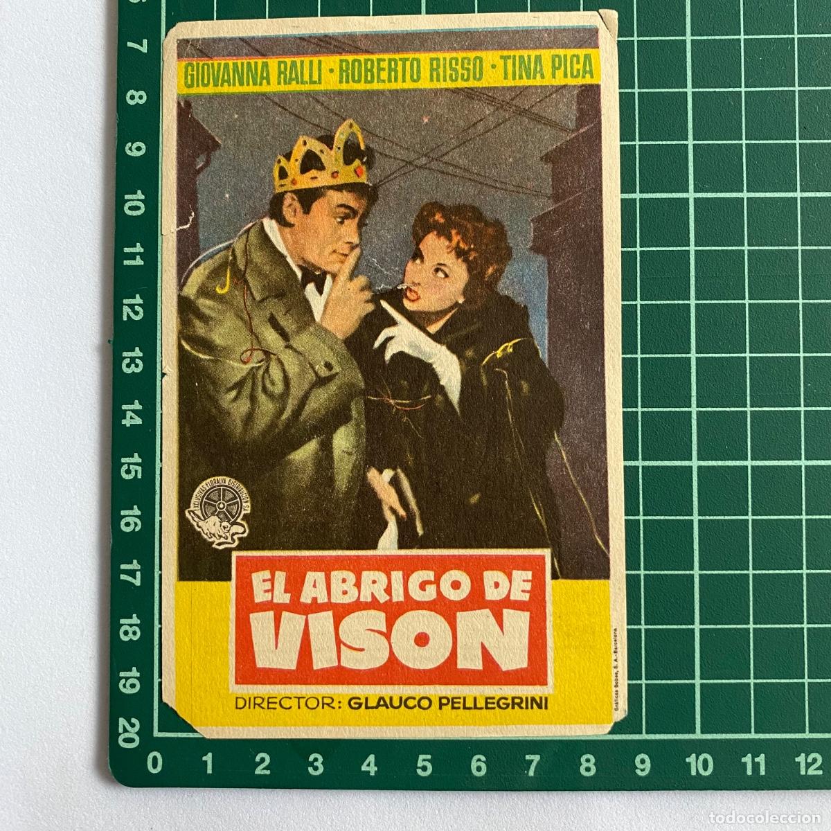 Cine: Programa de cine folleto de mano pelicula El abrigo de vison 1959 Las arenas