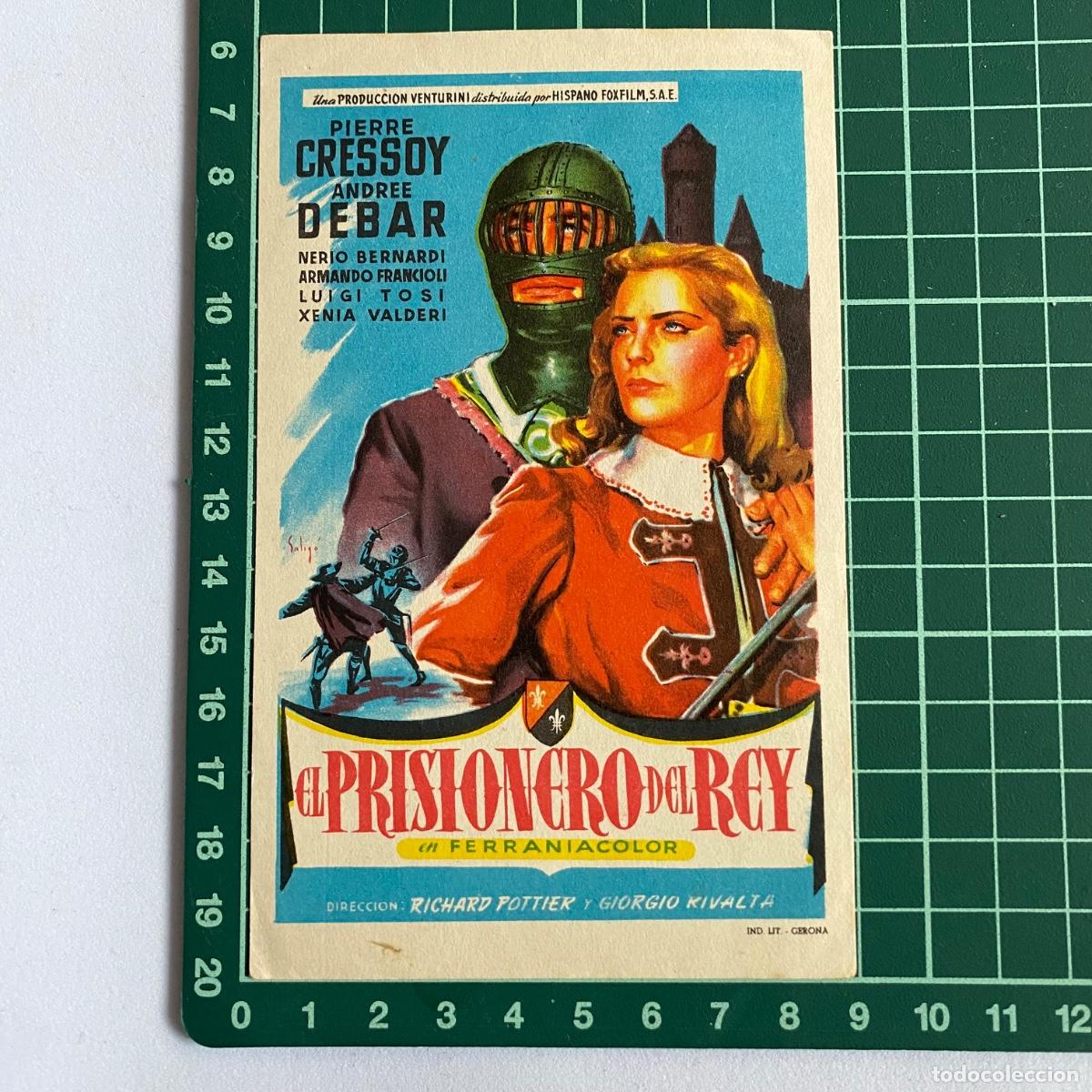 Cine: Programa de cine folleto de mano pelicula El prisionero del rey