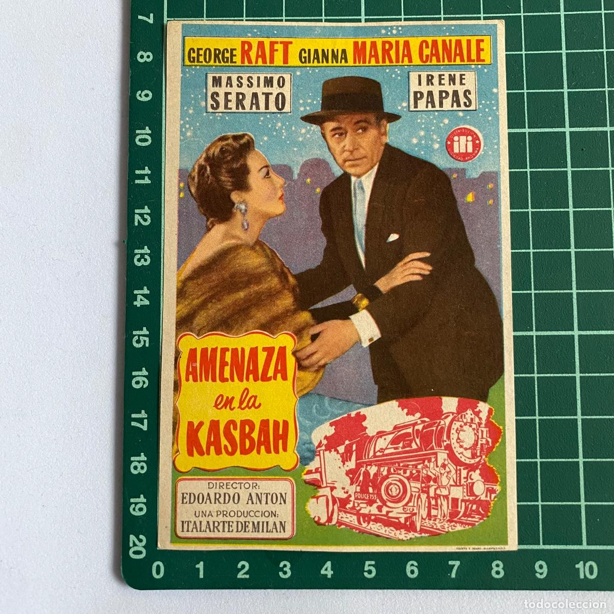 Cine: Programa de cine folleto de mano pelicula Amenaza en Kasbah