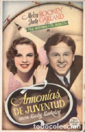 Cine: PROGRAMA DE CINE: ARMONIAS DE JUVENTUD PC-9370 - Foto 1