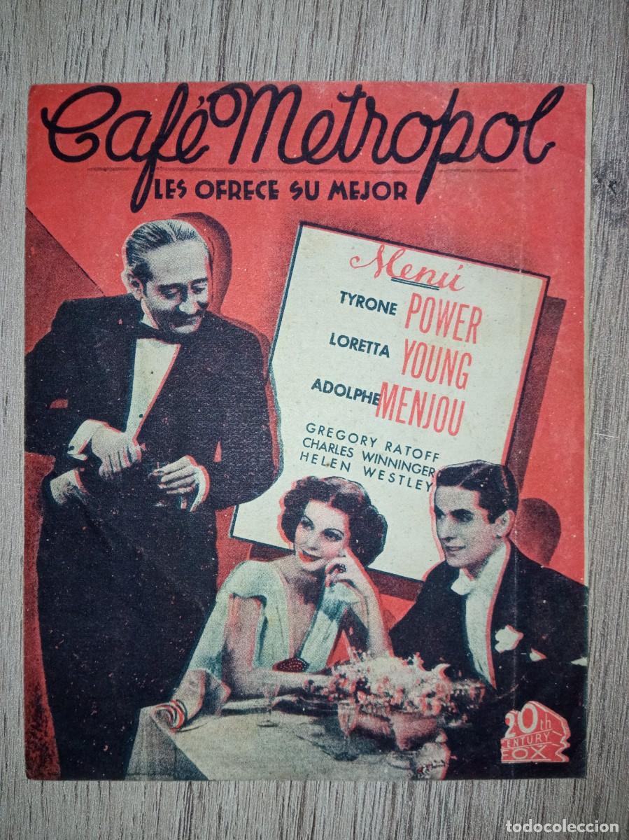 Cine: CAFE METROPOL, TYRONE POWER, VARIANTE MAS PEQUE&Ntilde;A Y AZUL POR DELTRO, CINE RAMBLA, LERIDA