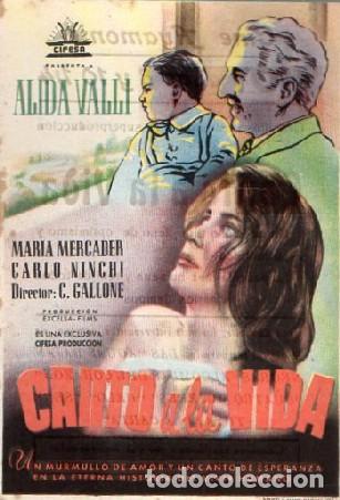 Cine: PROGRAMA DE CINE: CANTO A LA VIDA PC-9391 - Foto 1