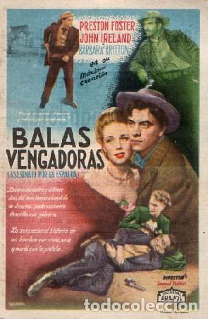 Cine: PROGRAMA DE CINE: BALAS VENGADORAS PC-9401 - Foto 1